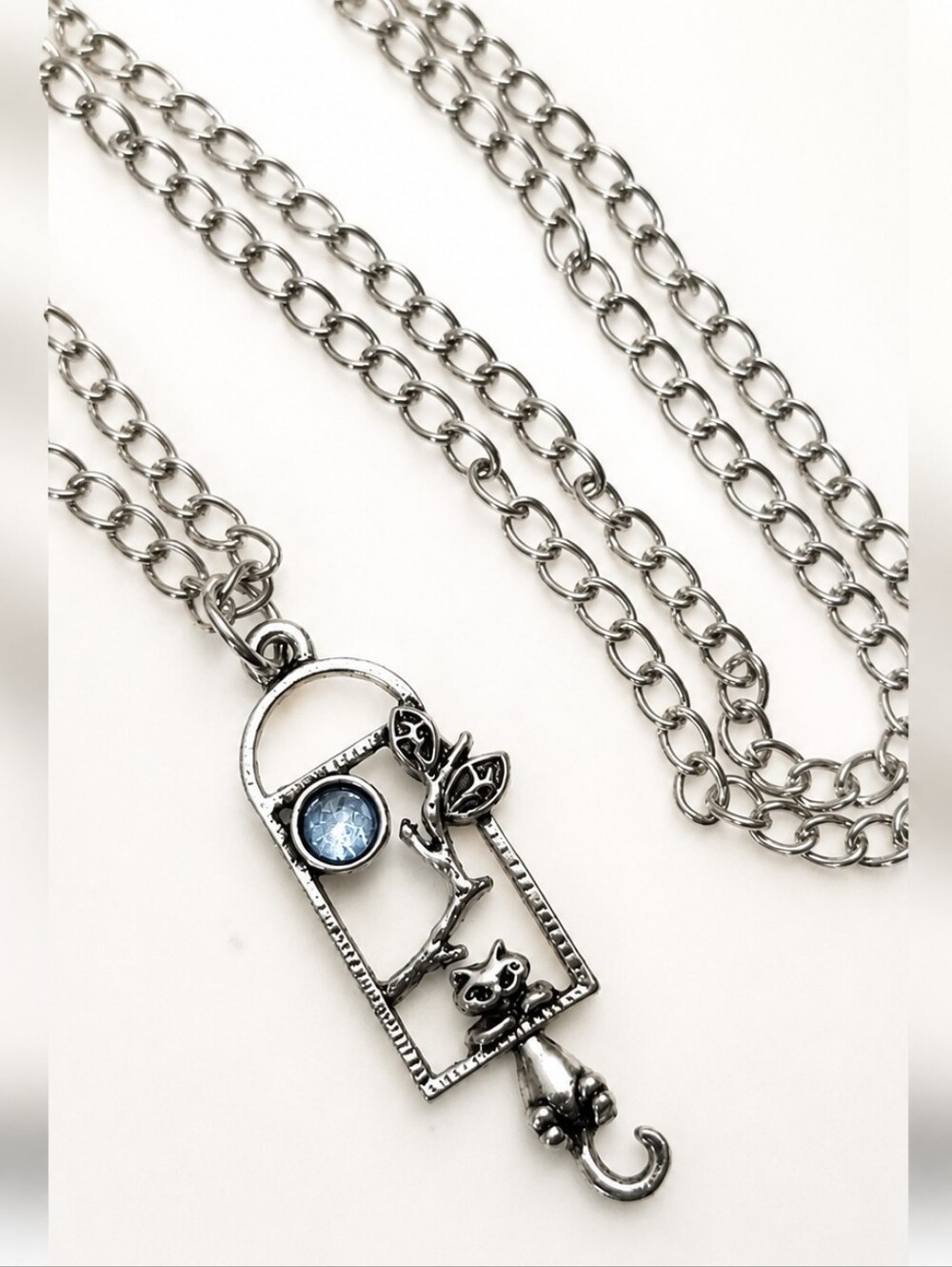 Hang In There CAT NECKLACE 925S SILVER